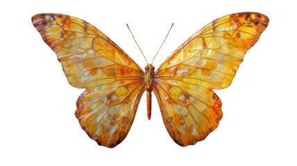 Naklejka premium Photo of a vibrant isolated butterfly in different collors hues, highly detailed wings on a transparent background