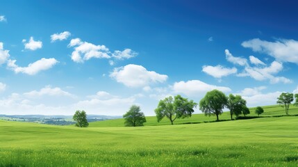 Obraz premium lush blue sky trees