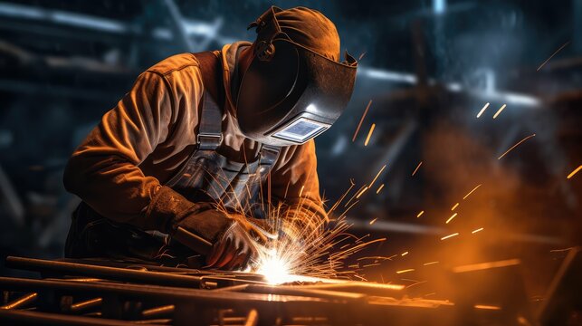 sparks metal welding