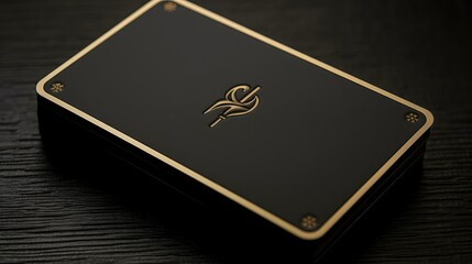premium black and gold business cards
