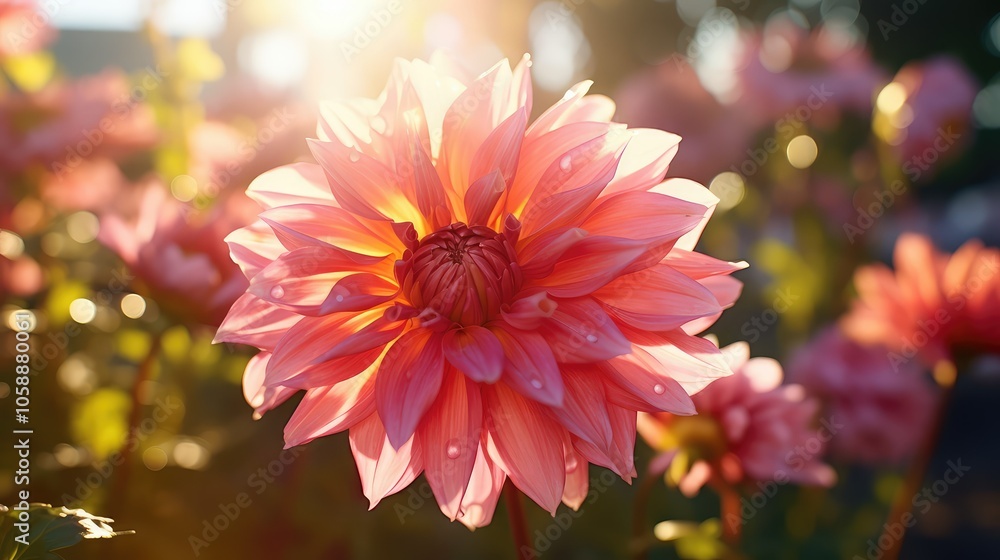 Canvas Prints petals pink orange