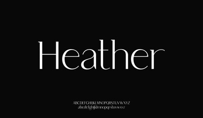 Elegant Font Uppercase Lowercase and Number. Classic Lettering Minimal Fashion Designs. Typography modern serif fonts regular decorative vintage concept. vector illustration
