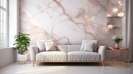 decor white rose gold marble