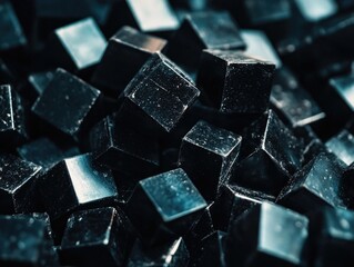 Stacked Black Cubes