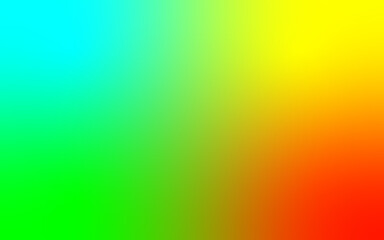 Blue, green, yellow and orange neon gradient