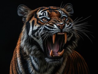 Obraz premium Close-up of tiger's face,