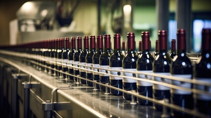 bottles wine bottling line