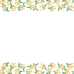 金木犀のかわいい正方形フレーム