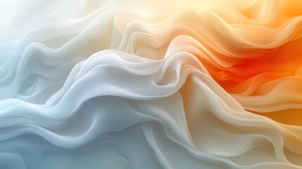 Abstract Draped Fabric with Gradient Colors