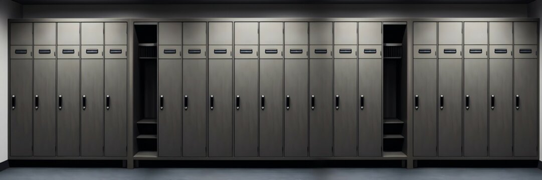 Modern Gym locker. Room with drawers for dressing room. Secure concept	