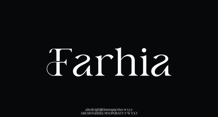 Abstract modern sans serif alphabet font
