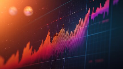 Financial Growth Chart with Dramatic Style