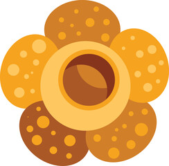 Rafflesia flower blooming in nature showing its colorful petals