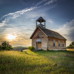 old schoolhouse in the country