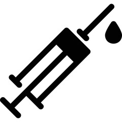 Simple vector icon on a theme syringe