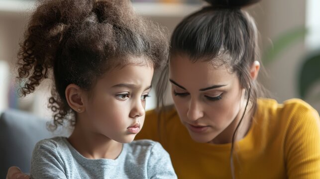 A parent teaching a child to calm down, guiding them in emotional regulation