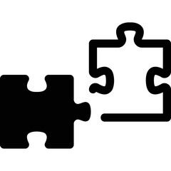 Simple vector icon on a theme jigsaw puzzle