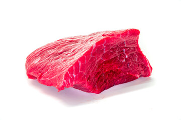 Fototapeta premium Raw beef meat isolated on white background. Food concept