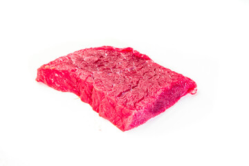 Raw beef meat isolated on white background. Food concept