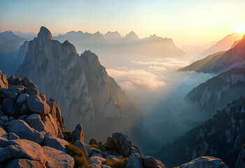 sunrise over the mountains