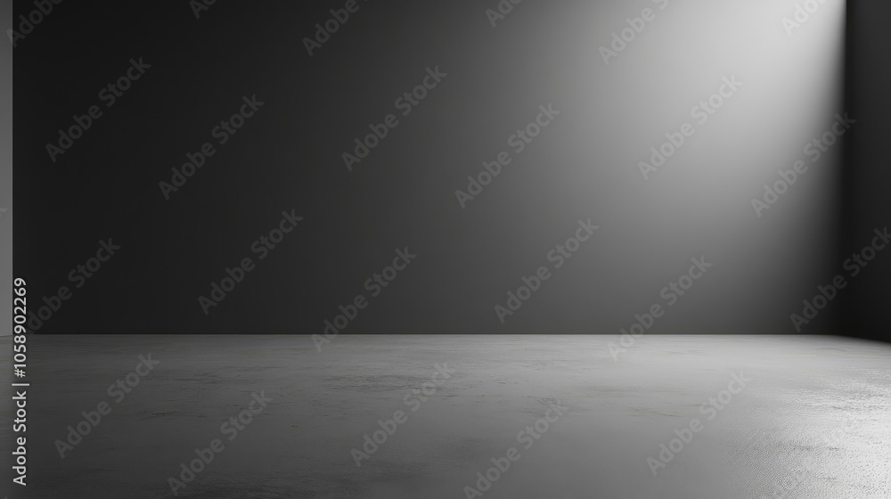 Poster minimalist studio space with soft light and shadow