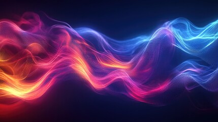 Obraz premium Enchanting Waves of Light: Exploring the Mystical Flow of Energy Through Nature's Colorful Essence