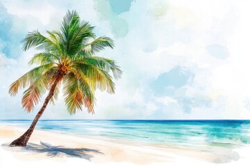 Fototapeta premium Palm Tree on Beach