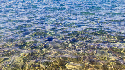 seascape by the Adriatic sea in Poreč on a cloudy day
