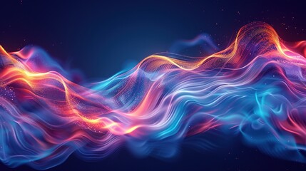 Obraz premium Enchanting Waves of Light: Exploring the Mystical Flow of Energy Through Nature's Colorful Essence