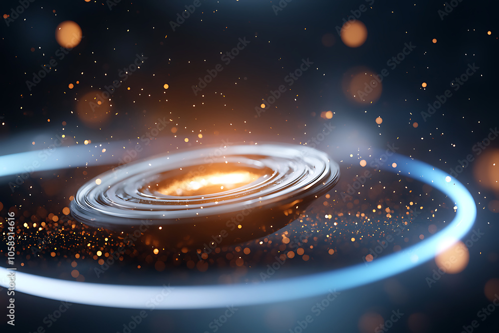 Poster futuristic satellite visualization a multipanel perspective of cosmic orbits and energy dynamics