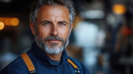 portrait of a middle-aged engineer holding a digital tablet, showcasing professionalism and expertise in a clean white background setting emphasizing innovation and design