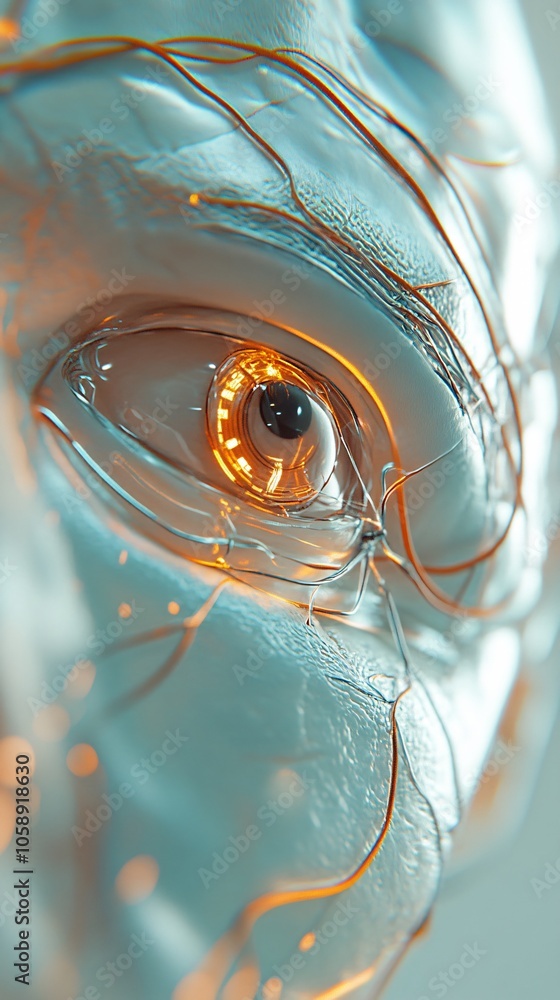 Poster Advanced 3D model of the brain highlighting surgical techniques applicable to specific regions with copy space for text