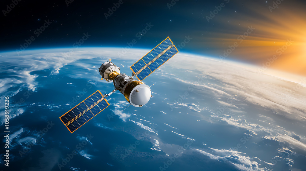 Poster exploring the dynamics of satellite orbits a holographic interface perspective on earth observation