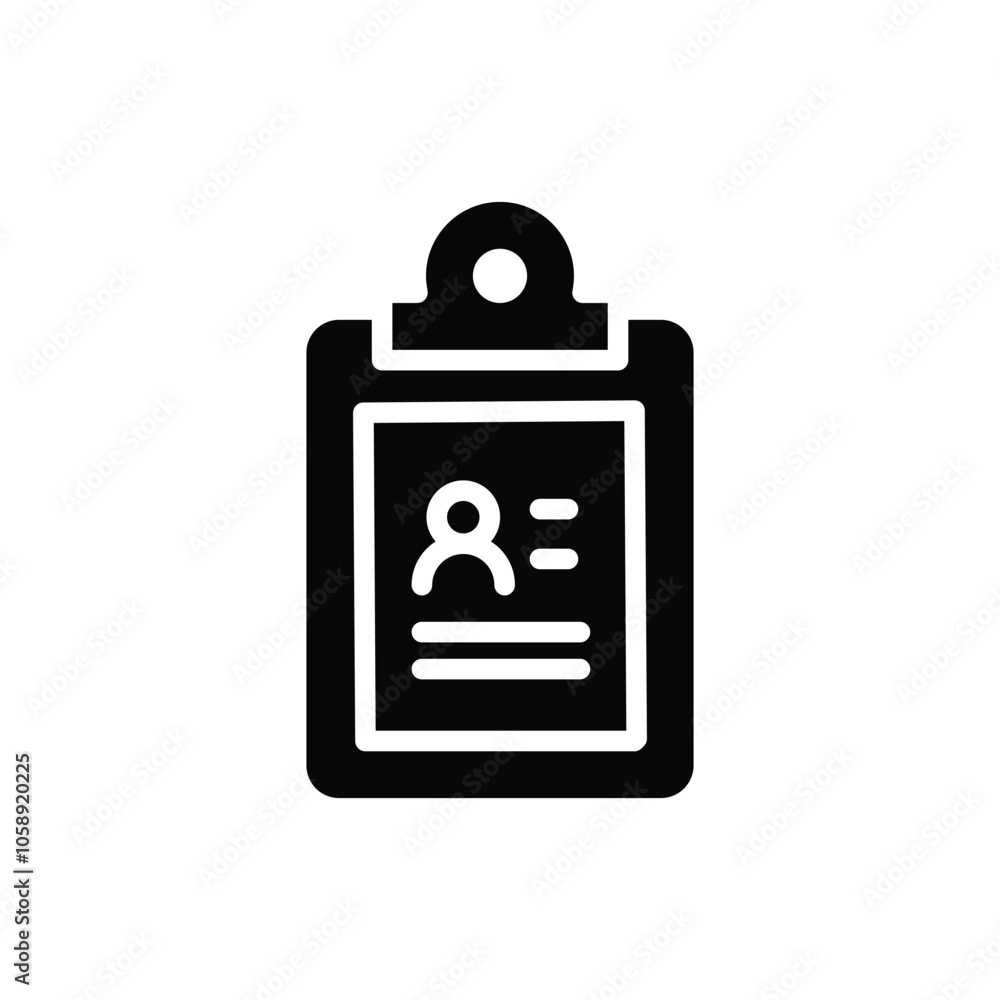 Poster profile solid icon vector design good for web or mobile app