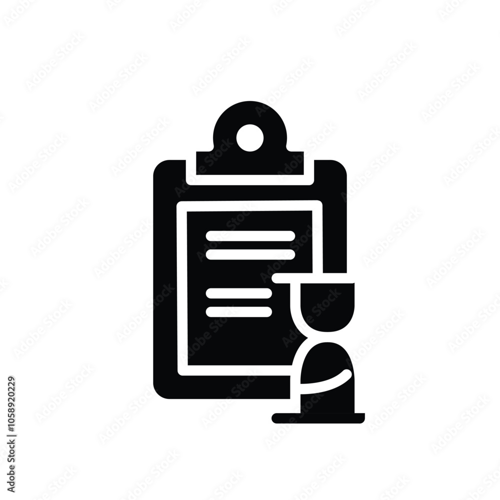 Poster planning report solid icon vector design good for web or mobile app