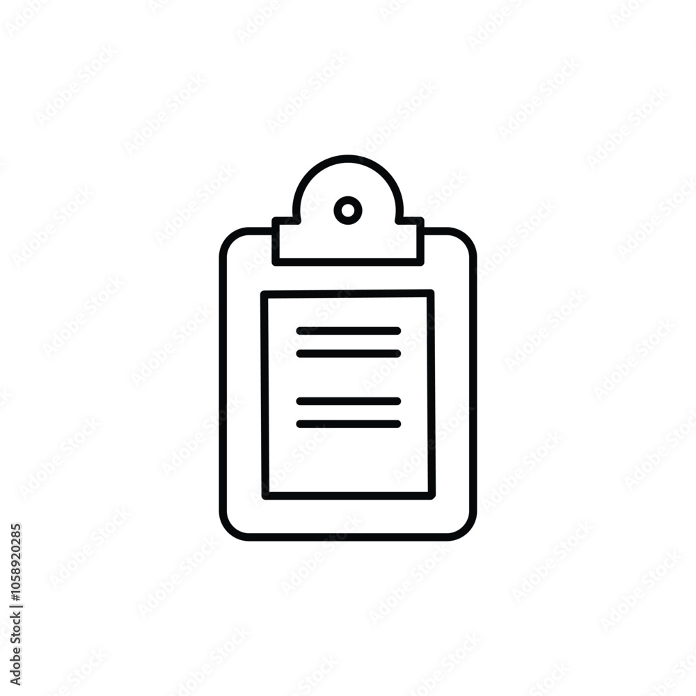Poster clipboard thin outline icon vector design good for web or mobile app