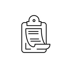 task list clipboard thin outline icon vector design good for web or mobile app