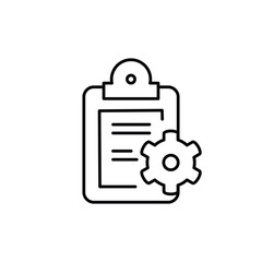 technical report thin outline icon vector design good for web or mobile app