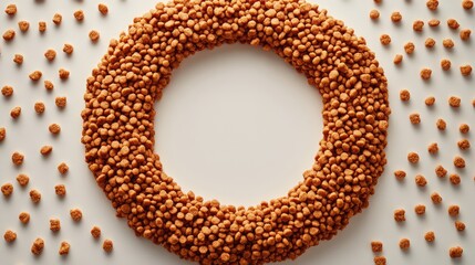 Obraz premium Circular Arrangement of Crunchy Snack Bites
