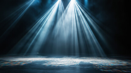 spotlight on stage, spotlight, stage lighting, empty stage, background with rays, abstract light background