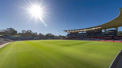Bright Sunny Day at an Outdoor Sports Field