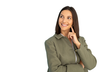 Dynamic young woman with a determined gaze