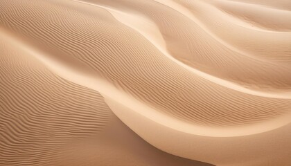 Obraz premium Serene Desert Sand Dune Ripples in Soft Light. Natural Patterned Texture for Calm Backgrounds, Web Design, or Environmental Concepts on Nature’s Patterns and Minimalism