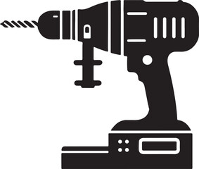 Drill silhouette vector