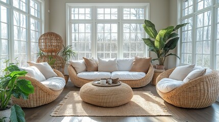 A Stunning Photo of a Stylish Sunroom Featuring Modern Design Elements Perfect for Home Decor Inspiration and Relaxation