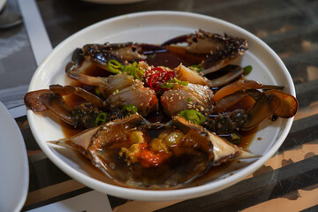 Korean food, soy sauce marinated crab