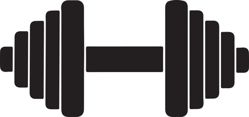 illustration of a dumbbell Silhouette 
