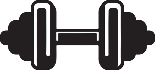 illustration of a dumbbell Silhouette 