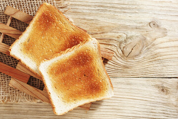 Slices of toasted bread