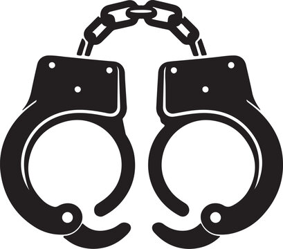 black handcuffs icon, security, law enforcement clip art preview